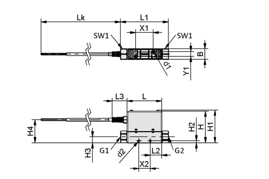 Dimensional drawing FS 2-200